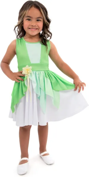 Dress spore - Machine Washable Child Pretend Play and Party Dress with No Glitter Little Adventures Lily Pad Twirl 