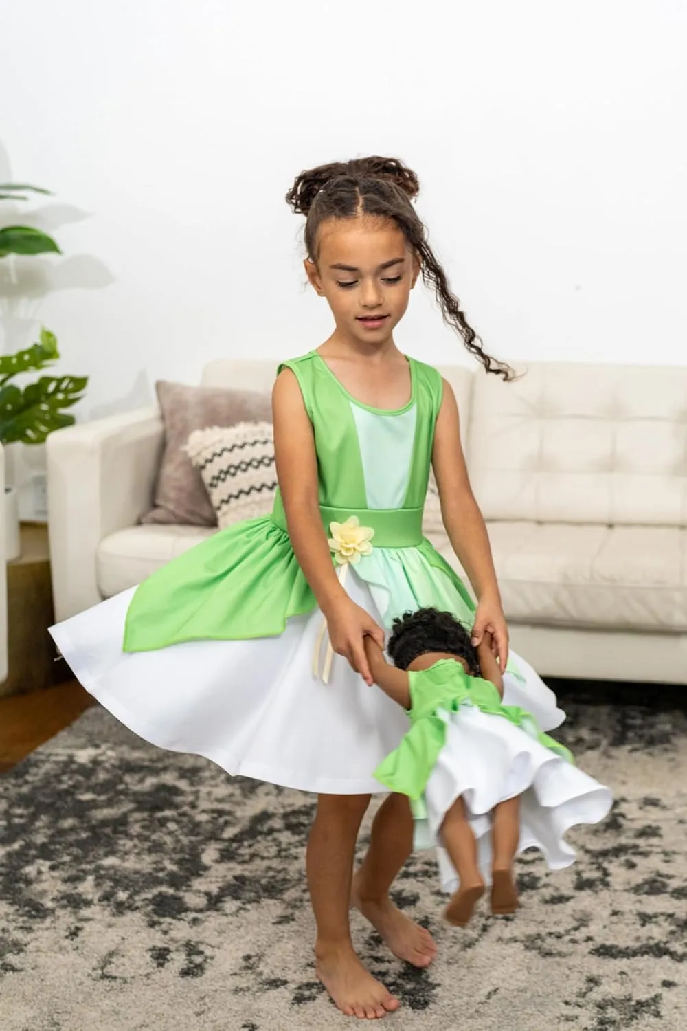 Dress spore - Machine Washable Child Pretend Play and Party Dress with No Glitter Little Adventures Lily Pad Twirl 