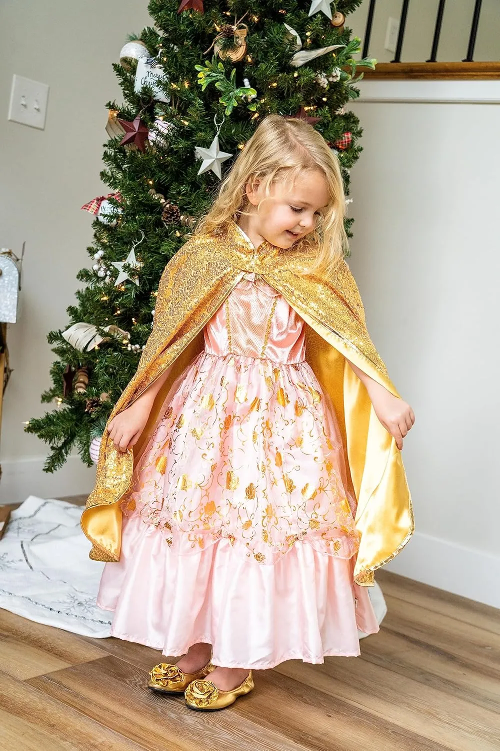 Dress Up with No Glitter Little Adventures Shimmer Cloak Costume Dressup Ages 3-8 Machine Washable Child Pretend skill unhappy Play& Party 