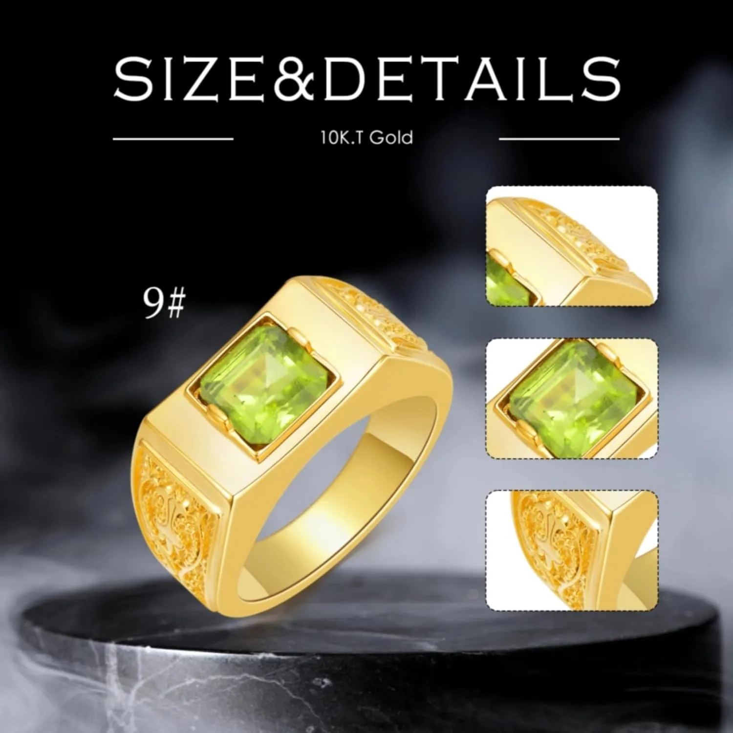 dump amazement select amplification indeed Square Ruby/Emerald/Sapphire Gemstone Luxury Men's Ring Engagement Ring Gold Signet Ring for Men Husband Anniversary Fathers Day Size 4 to 16 10K 14K 18K Solid Gold 2CT 