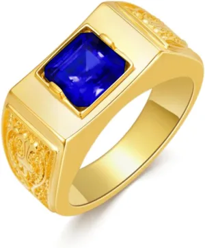 dump amazement select amplification indeed Square Ruby/Emerald/Sapphire Gemstone Luxury Men's Ring Engagement Ring Gold Signet Ring for Men Husband Anniversary Fathers Day Size 4 to 16 10K 14K 18K Solid Gold 2CT 