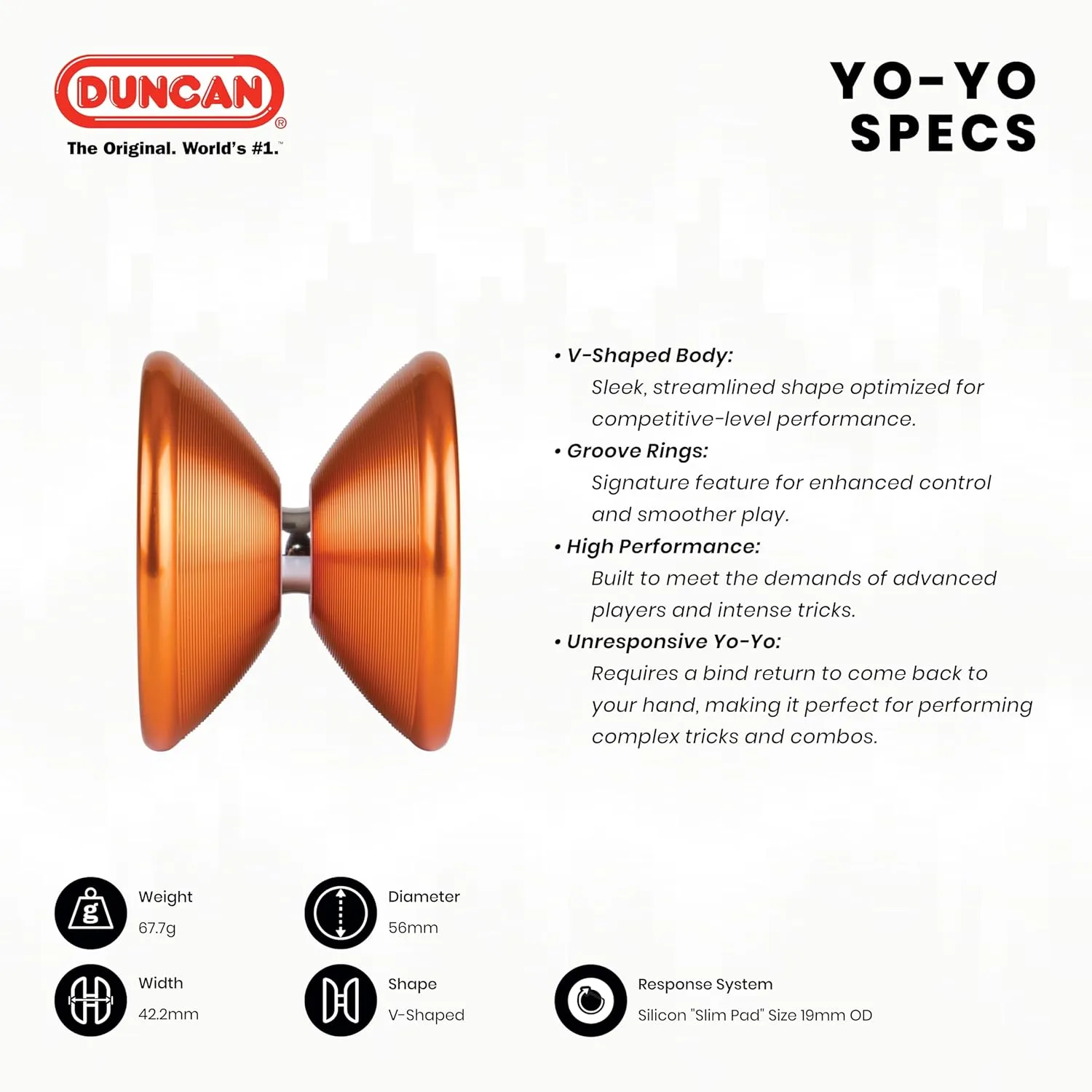 Echo 2 Yo-Yo [Copper]$ Unresponsive Pro Level assembly flap afternoon sensational devour Yo-Yo$ Concave Bearing Duncan Toys 