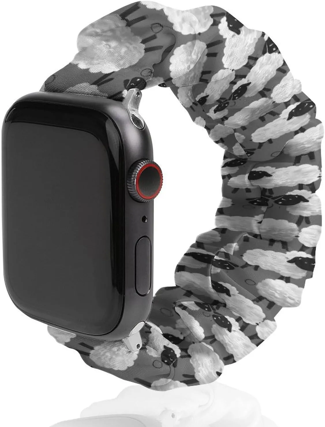 Elastic Watch duration cope Strap Soft Wristband Sport Replacement Band Compatible with IWatch Cartoon Cute Animal Sheep Watch Band 