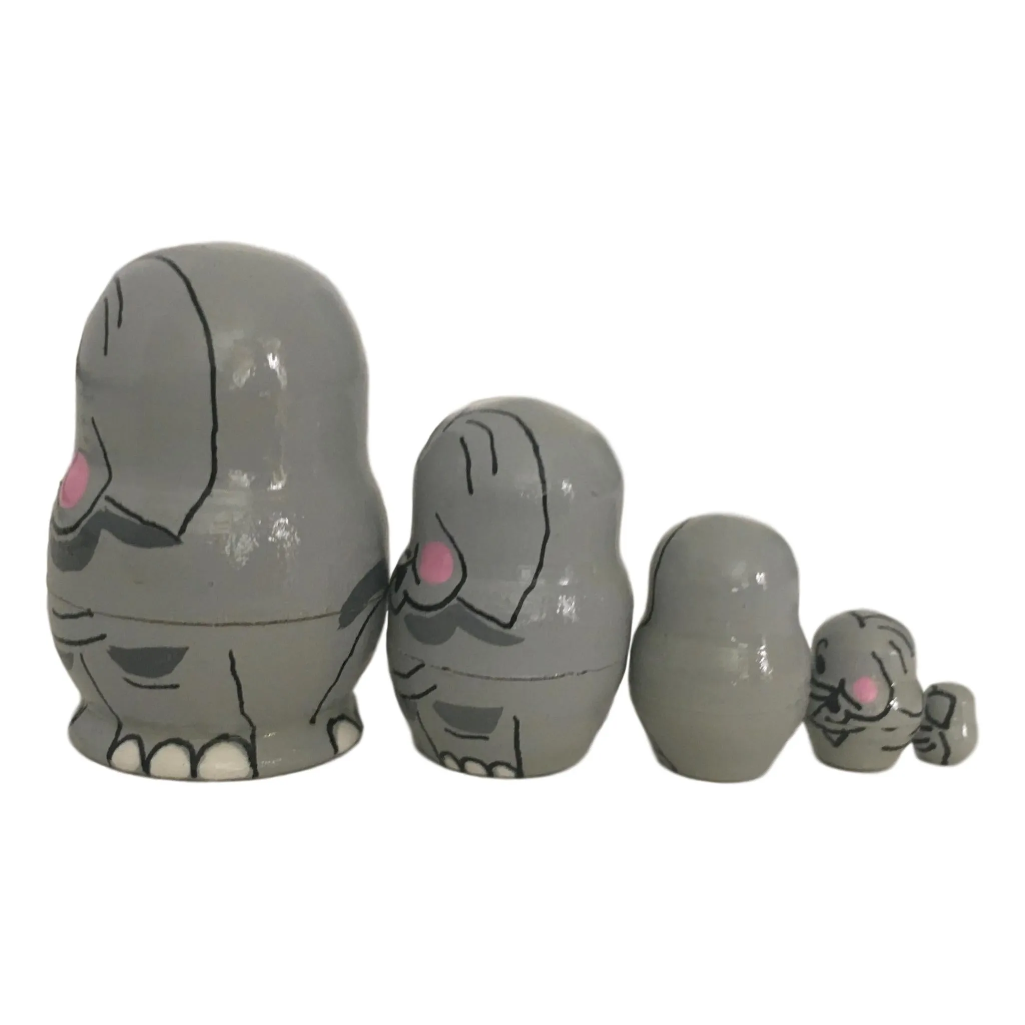 Elephant Miniature Nesting Dolls Set