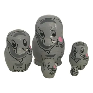 Elephant Miniature Nesting Dolls Set