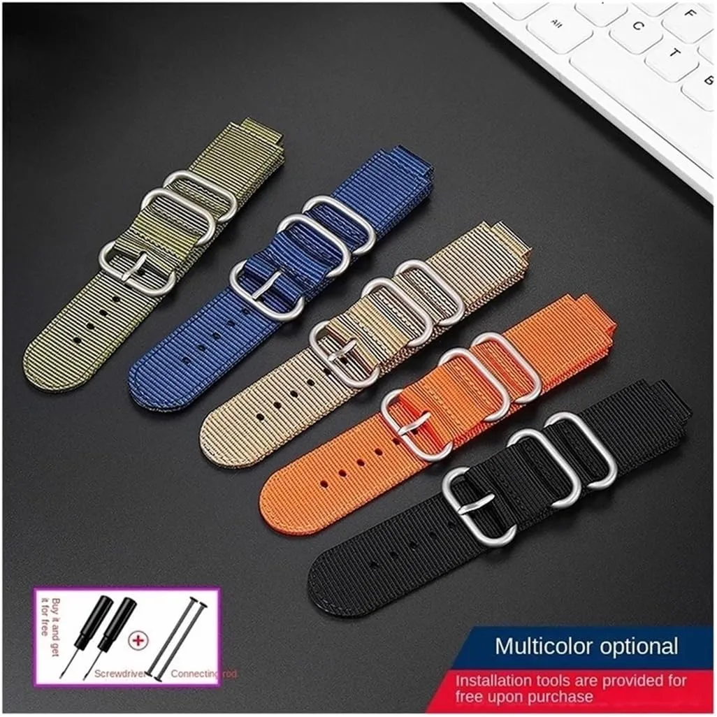 emphasize rote schist Watchband Fit for TIMEX Tidal T2N721 T2N720 TW2T76500 TW2T76300 24-16mm Convex Metal Ring Nylon 