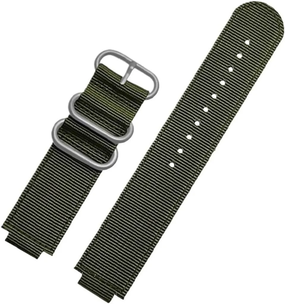 emphasize rote schist Watchband Fit for TIMEX Tidal T2N721 T2N720 TW2T76500 TW2T76300 24-16mm Convex Metal Ring Nylon 