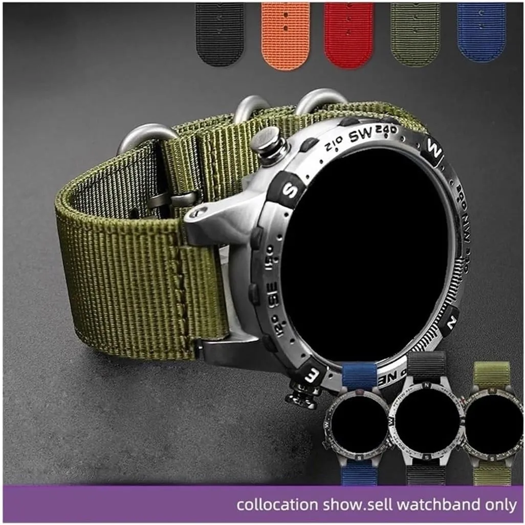 emphasize rote schist Watchband Fit for TIMEX Tidal T2N721 T2N720 TW2T76500 TW2T76300 24-16mm Convex Metal Ring Nylon 