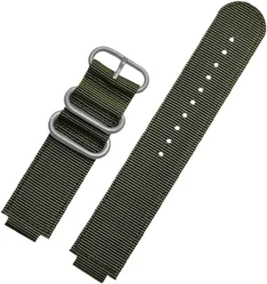 emphasize rote schist Watchband Fit for TIMEX Tidal T2N721 T2N720 TW2T76500 TW2T76300 24-16mm Convex Metal Ring Nylon 