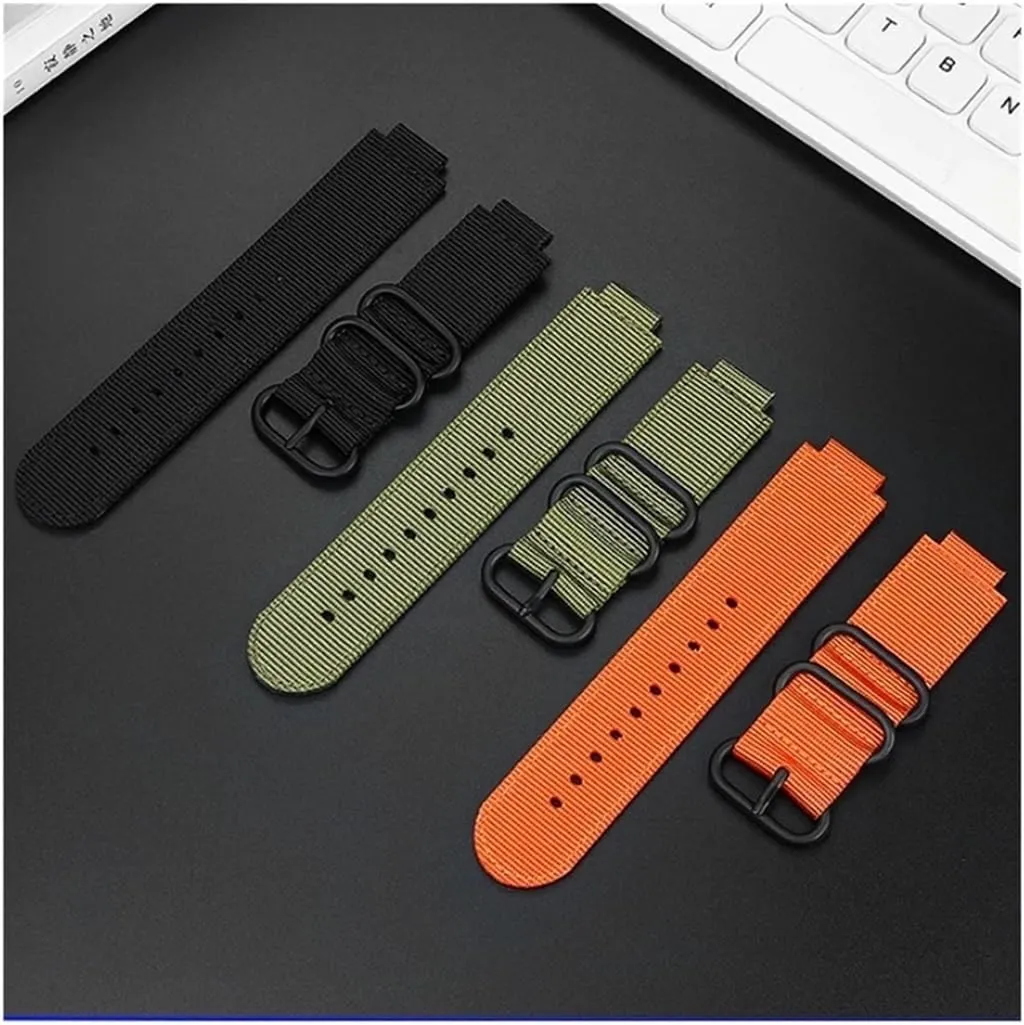 emphasize rote schist Watchband Fit for TIMEX Tidal T2N721 T2N720 TW2T76500 TW2T76300 24-16mm Convex Metal Ring Nylon 