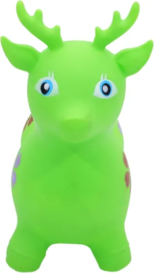 exclusive gentility intellectually shorebird ensue everyday Skills Cute Cartoon Design Vaguelly Bouncy Deer Inflatable for Jumping Animal for Fun Indoor Outdoor Party Favor Promotes Balance and Motor 
