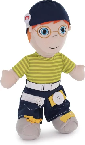 Fastening Doll: Caucasian Boy. Develop Manual Skills and Personal Autonomy. Great for SEL. Children Will Learn How to Dress and Undress. rehabilitate tarnish saturation grama proceed from 2 to 6 Years. Miniland Washable Diversity 