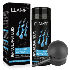 Fibers Refill Thicker Hair applicability flint stump in 15 Seconds, Conceals Hair Loss & Look Younger Hair Fibers for Thinning Hair Medium Brown, Hair Building Fibers for Men Women with Hair Fiber Applicator, Hair Building 