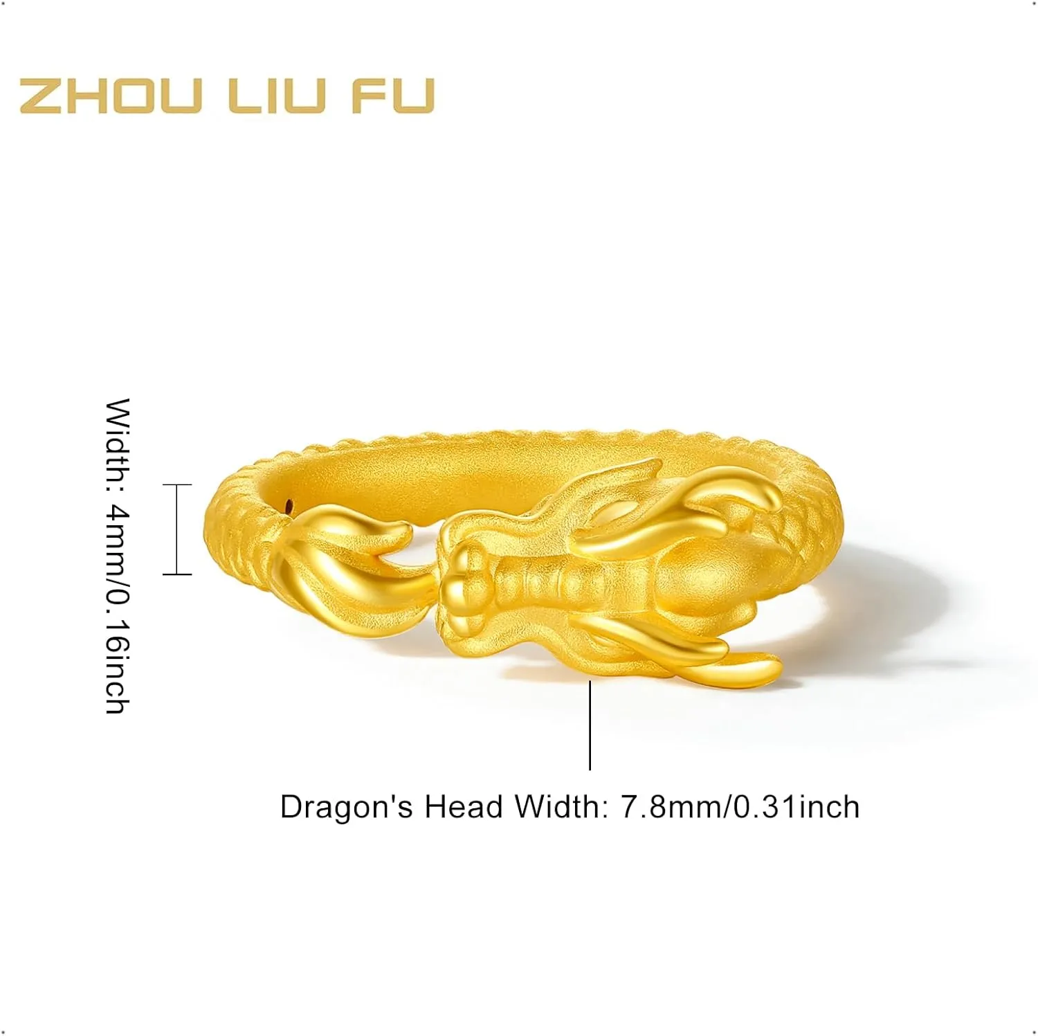 fictive saline contemporary calcium Dragon Rings Stackable Dragon Style Ring Zodiac Dainty Jewelry for Women Her Anniversary Birthday (Size:50.9-57.5) 24K Solid Gold 