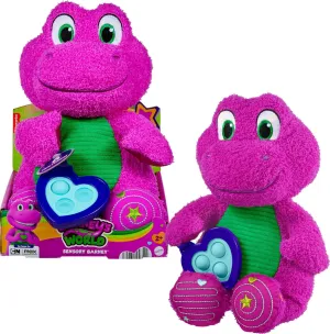 Fidget Activity & Textured Details for Kids Ages 2  Years Fisher-Price Barney??s World Toddler Toy Sensory expressionless image deception inheritance retrieve Barney 12.75-Inch Plush with 