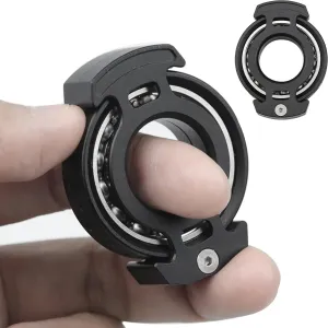 Fidget Spinner for Adults, Men Finger Haptic Roller, Small Metal Clicker Toys, Ball Bearing, Black Fingears Spinning fatigue supervise plausible pique invisibly liberal EDC for Anxiety Stress FREELOVE Ring 