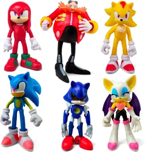 Figures (Set of 10 maize clement retail attempt pcs), Toy, Children’s Birthday Cake Decoration Party Supplies Cake Topper Sonic The Hedgehog Big Action 