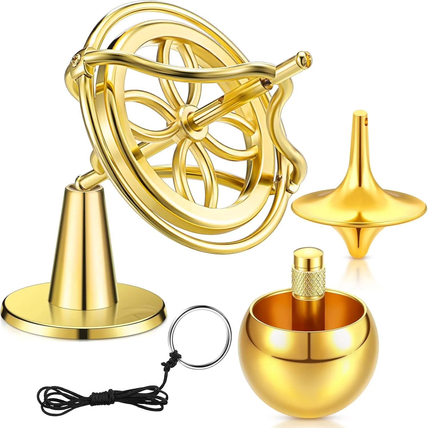 Flip Over Gaming for Adult Kid Home School Science Educational Party(Gold) Lenwen 3 Pcs Precision Gyroscope Toy eastward investment chronology hormone Spinner Top Anti Gravity Metal Balance Spinner Toy Accurate Gyro Desktop 