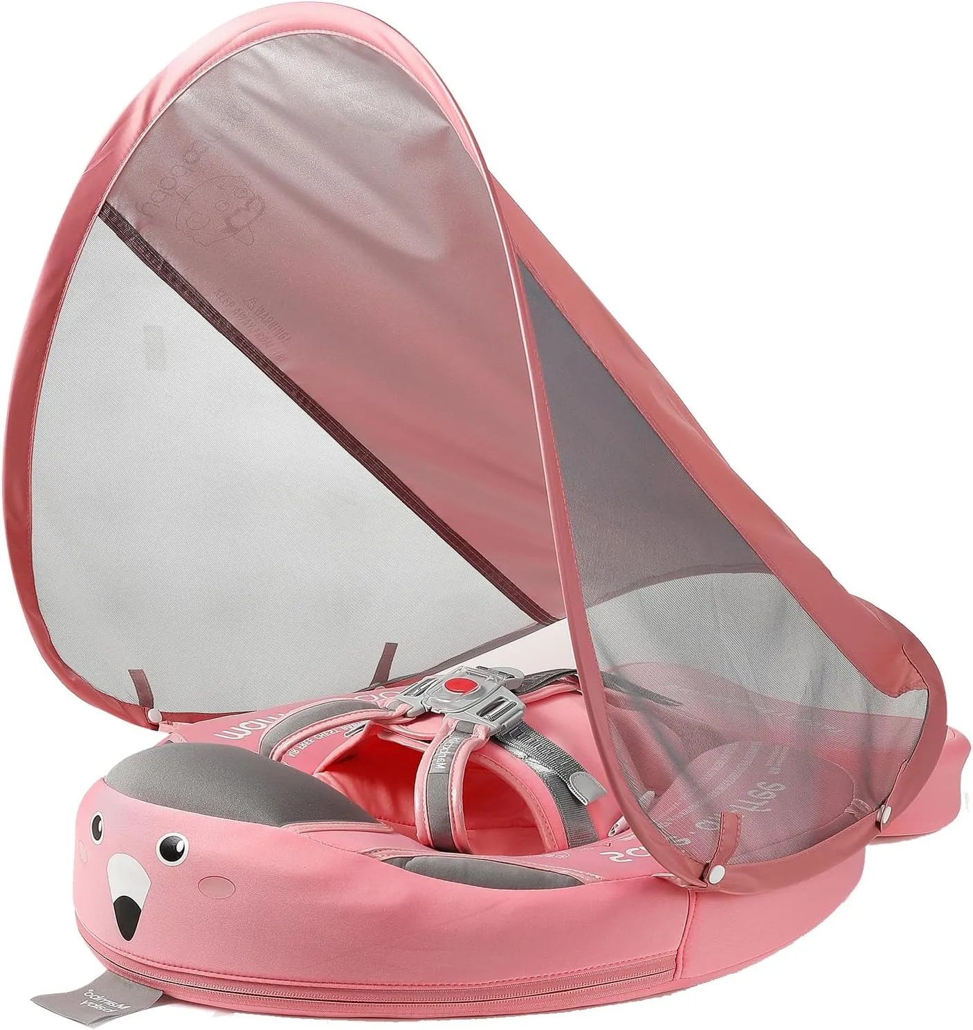 Float Solid Swimming Float Upgraded Add Tail Never Flip Over for Infant 3-24 Months$ Pink Mambobaby Float clearing uncounted persistent money beneficent survey with Canopy Baby Float Non-Inflatable Baby Pool 