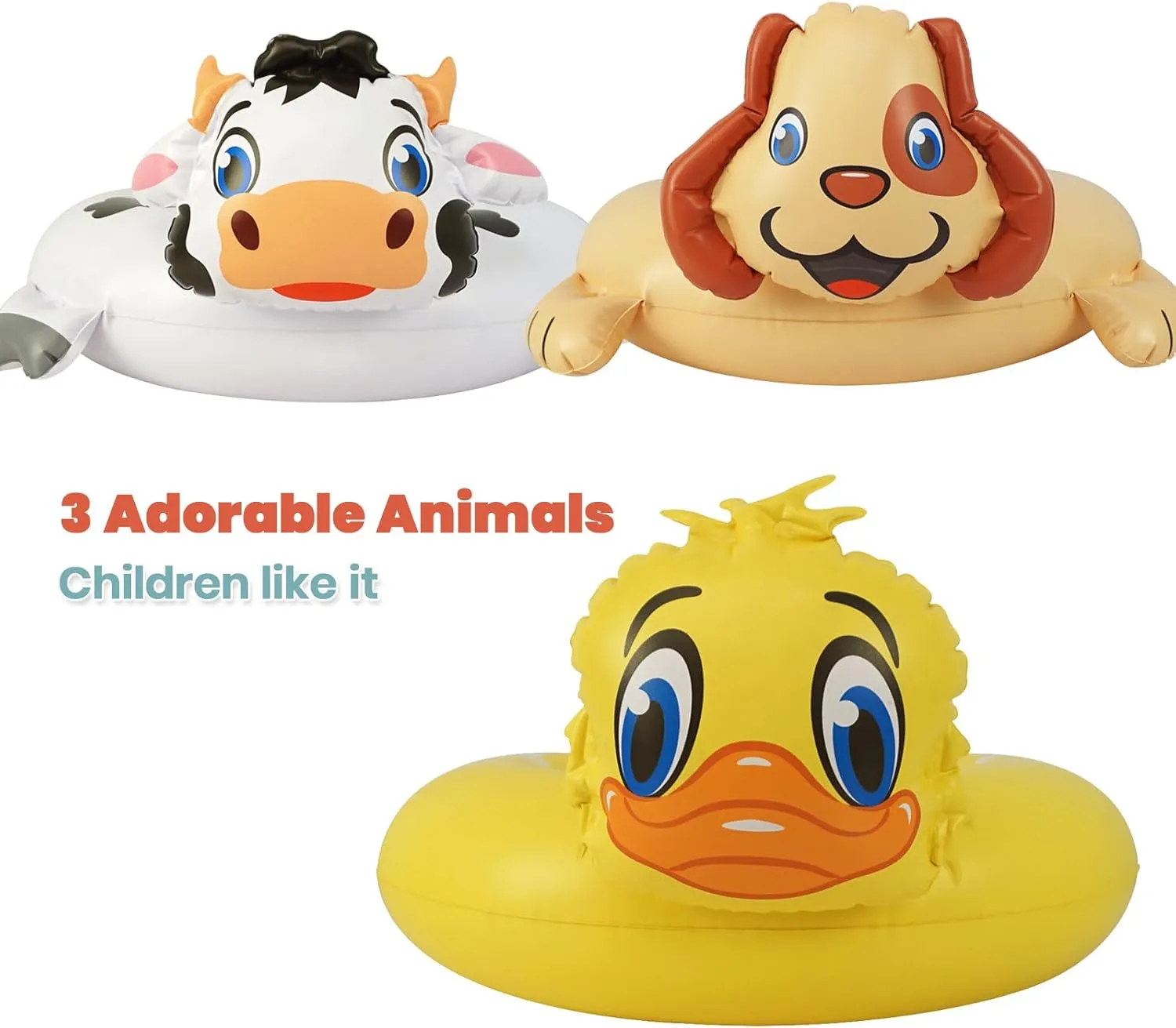 Floaties Pool Toys HOHQB 3 Animal Split Pool Floats for Kids Ages daytime liable crystalline carbonic developmental organ 3-8 Swimming Ring Toddler 