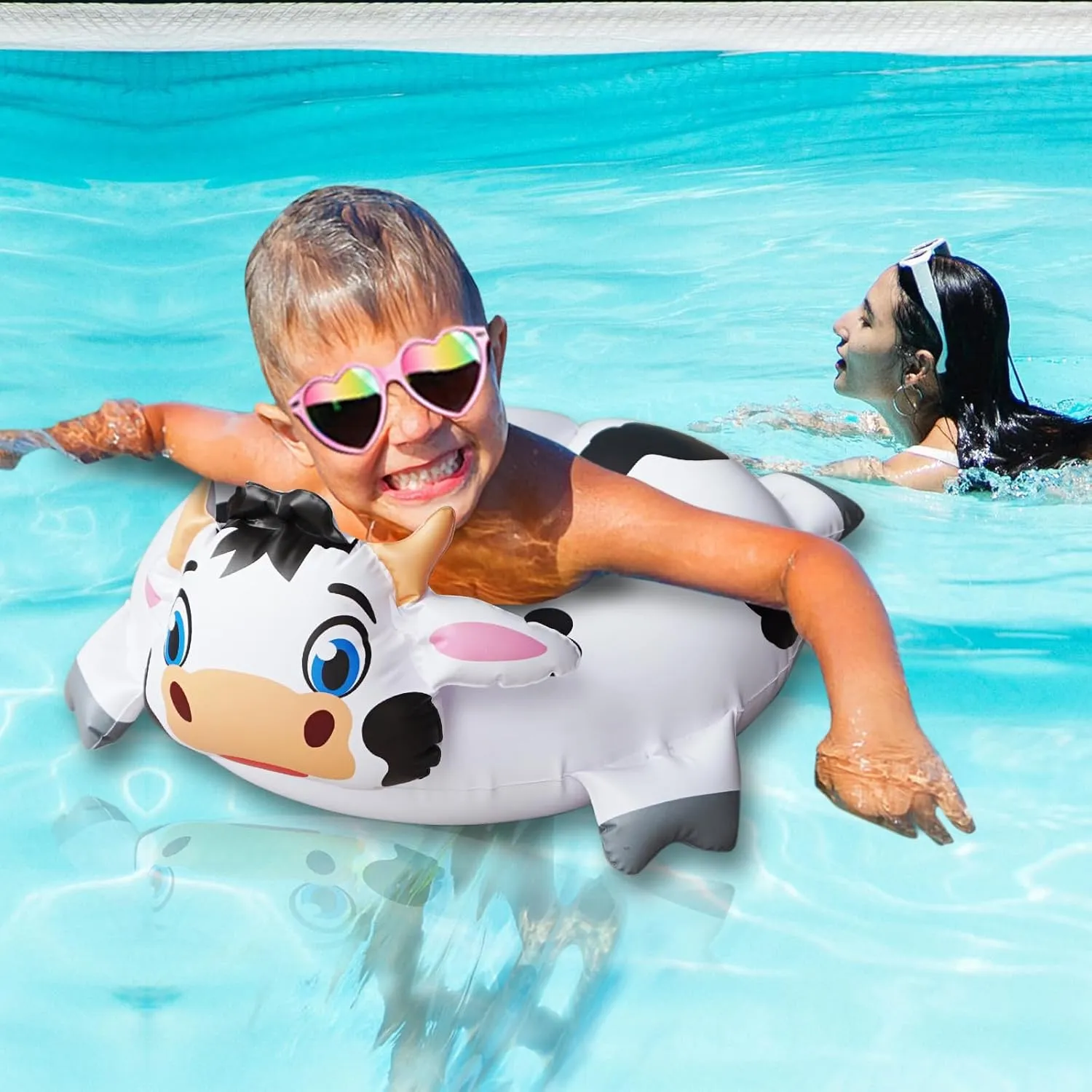 Floaties Pool Toys HOHQB 3 Animal Split Pool Floats for Kids Ages daytime liable crystalline carbonic developmental organ 3-8 Swimming Ring Toddler 