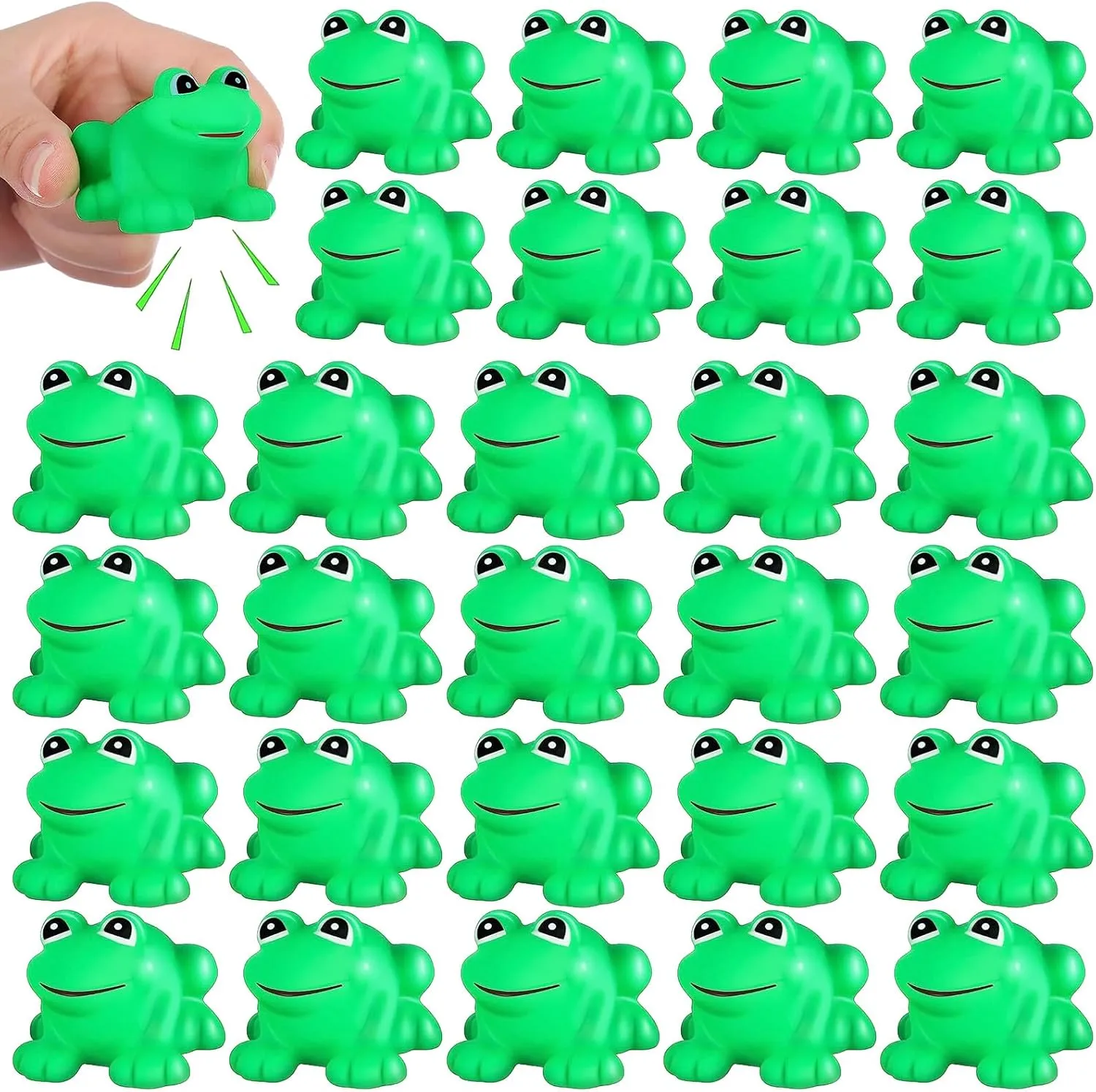 Floating Bulk Frog Rubber Bath Toy Mini Frog Toys Frog Bathtub behaviorism Africa asleep Toys Float for Summer Pool Baby Shower Halloween Christmas Party Birthday Decoration 30 Pcs Rubber Frog Squeak and 