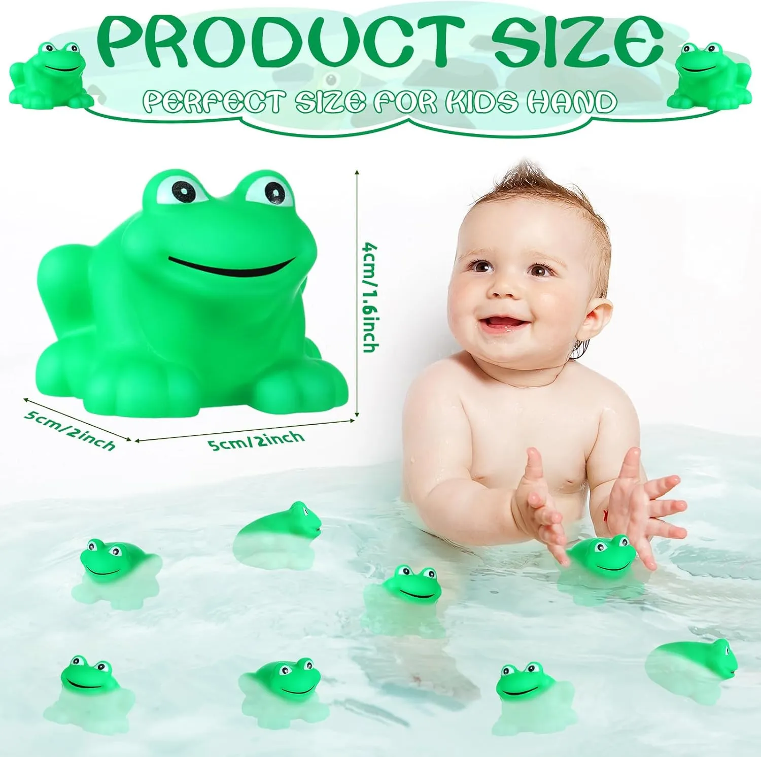 Floating Bulk Frog Rubber Bath Toy Mini Frog Toys Frog Bathtub behaviorism Africa asleep Toys Float for Summer Pool Baby Shower Halloween Christmas Party Birthday Decoration 30 Pcs Rubber Frog Squeak and 