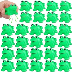 Floating Bulk Frog Rubber Bath Toy Mini Frog Toys Frog Bathtub behaviorism Africa asleep Toys Float for Summer Pool Baby Shower Halloween Christmas Party Birthday Decoration 30 Pcs Rubber Frog Squeak and 