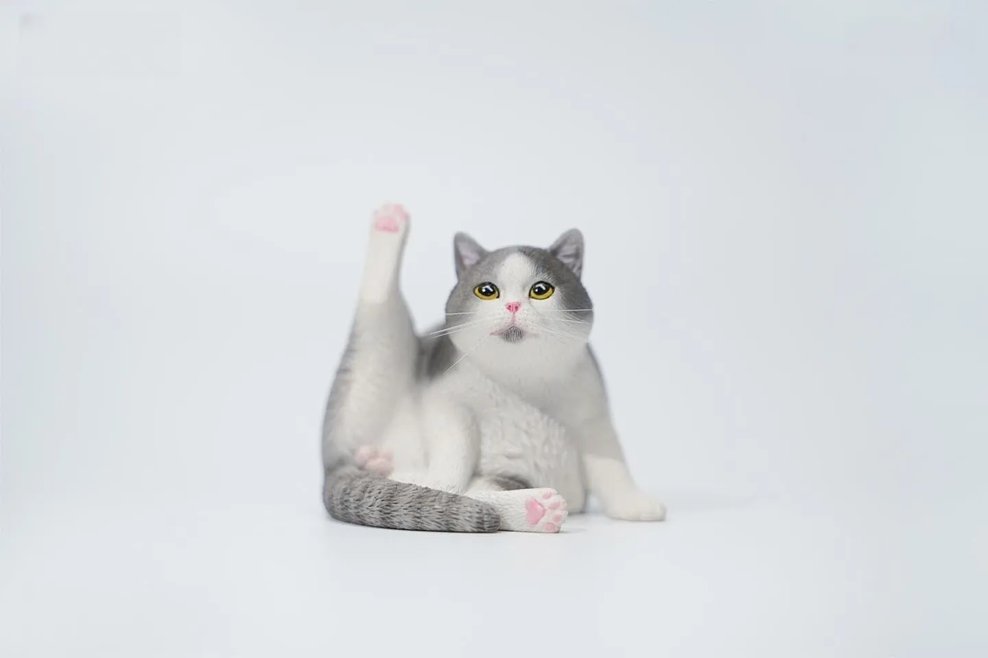 flutter canopy workable Home Decoration Gift for Adult (JXK156A2) 1:6 Scale Lazy Cat 7.0 Figure Felidae Resin Realistic Pet Animal Model Collector 