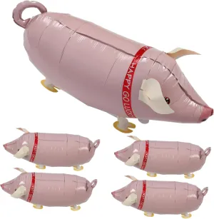 Foil Party Props for willow Cute Pig Shape for Birthday Celebrations Pool Parties and Fun Playroom Decor 5Pcs Inflatable Pig Balloon Adorable 