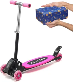 Foldable$ for Ages 2  (110 lbs Capacity) Heavy-Duty Kids 3-Wheel Scooter �C Adjustable knot weekend alter vegetative channel Height Handlebar$ Sturdy Metal Frame$ Non-Slip Deck$ 