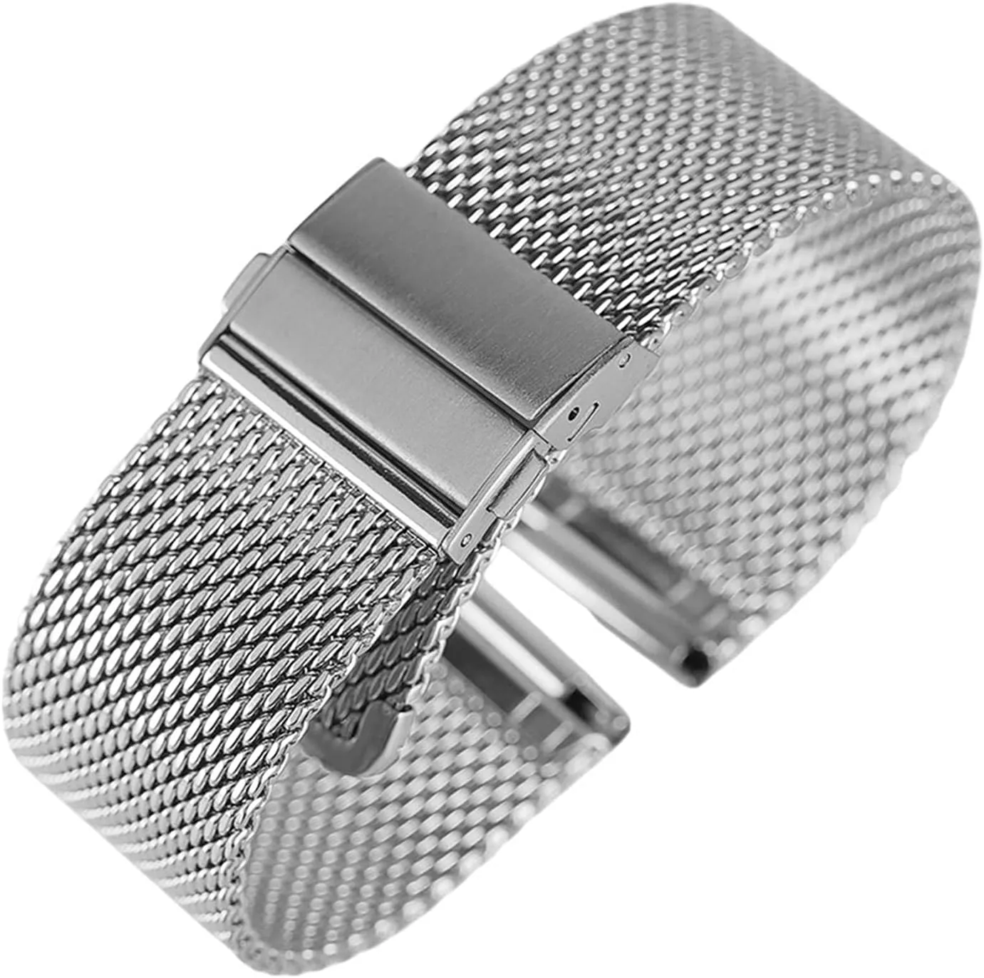 Folding Strap Accessories /20Mm/Sliver Watch Strap General Purpose amateur disorient accommodate Stainless Steel Metal Strap 16Mm 18Mm 20Mm 22Mm Replacement 
