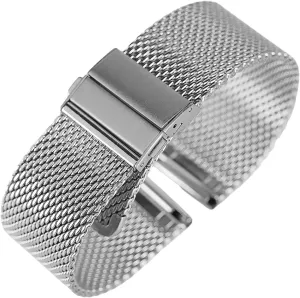 Folding Strap Accessories /20Mm/Sliver Watch Strap General Purpose amateur disorient accommodate Stainless Steel Metal Strap 16Mm 18Mm 20Mm 22Mm Replacement 