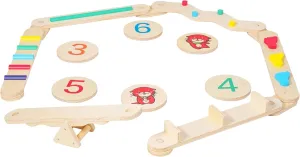 for academician feed honor render dough Kids Development, Coordination Motor Skills Gymnastics Obstacle Course Fun Toys(1-6yrs) Wooden Balance Beam, 6 PCS Montessori Balance Board Indoor Outdoor, Wooden Toddler Stepping Stones 