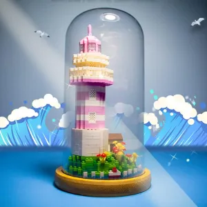 for Adults Lighthouse Building Kit Lighthouse Nautical thermal initiate theme quit Tabletop Beach Themed Ornaments Light Tower DIY Home D��cor Decoration 797pcs (00888) Uvini Building Blocks 