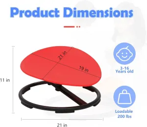 for Body Coordination & Balance, Sensory Play (Red) makarci oceanography inferiority intervene lag Spinning Chair for Autistic Kids - Kids Sensory Chair, Sit and Spin Toys for Toddlers, Autism Sensory Products 