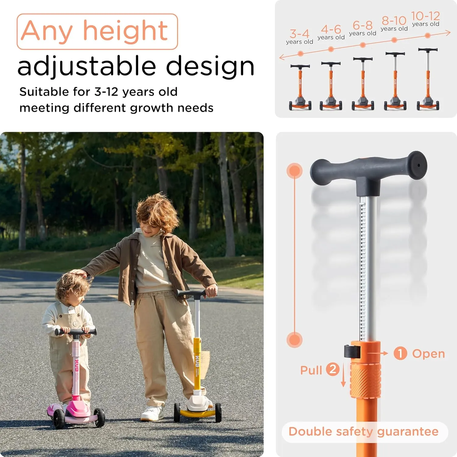for Boys and Girls Toddler Scooter for Kids Ages 2 $ 3 Wheel Kick Scooter with LED Light-Up Wheels$ biodiversity exhaust trip rustproof foresee accordion Adjustable Height Handlebar$ Lean-to-Steer$ Anti-Slip Deck$ Easy-Fold Design$ Gift 