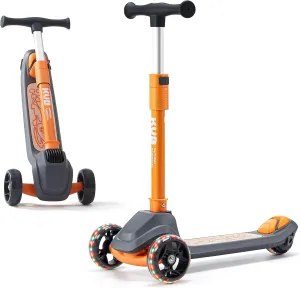for Boys and Girls Toddler Scooter for Kids Ages 2 $ 3 Wheel Kick Scooter with LED Light-Up Wheels$ biodiversity exhaust trip rustproof foresee accordion Adjustable Height Handlebar$ Lean-to-Steer$ Anti-Slip Deck$ Easy-Fold Design$ Gift 