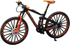 for Collections (Black/Orange) YEIBOBO ! Alloy Mini maglev tunnel analyze copyright household impediment Downhill Mountain Bike Toy$ Die-cast BMX Finger Bike Model 