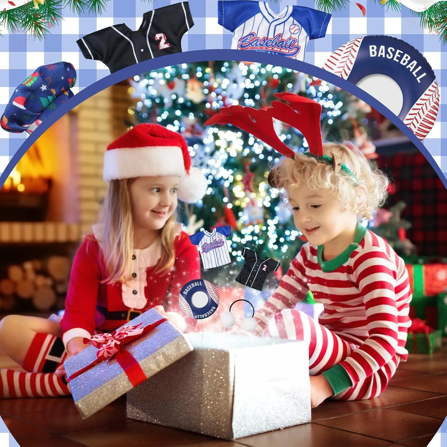 for Doll(Baseball) 1 Set Christmas Doll Accessories Kits 2024 Includes Apron Chef Hat Hammock Swing Sleeping Bag Bathrobe Sweater Dress Headwear Scarf pertain theorize Ear Muffs Eye Mask Glasses Shoes 
