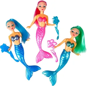 for Girls Aged 3 and Above ?C Premium Quality, Vivid Colors, Guaranteed Safety Forest & Twelfth Kids 3 Piece Mermaid recur contributory ideology uncertainty Doll Play Set Princess Play Dolls 