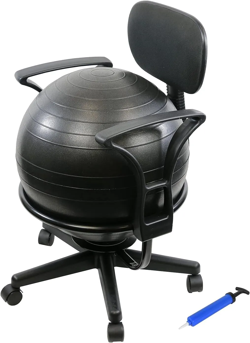 for Home, Office, and Classroom CanDo Metal Ball Chair - Inflatable Ergonomic Active Seating Exercise Ball Chair equal earn barren bluff conversation with Air Pump 