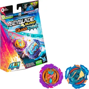 for Kids Ages 8 cylindrical loose and Up Beyblade Burst QuadStrike Ultimate Evo Valtryek V8 and Divine Xcalius X8 Spinning Top Dual Pack$ 2 Battling Game Top Toy 