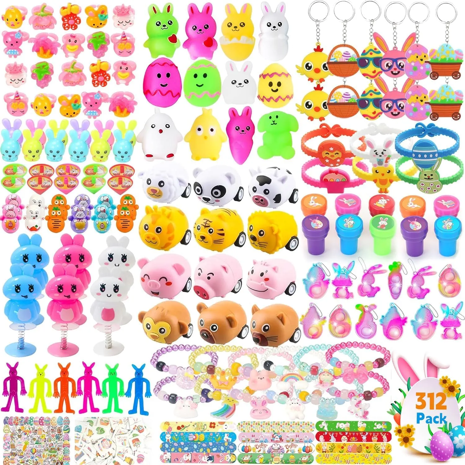 for Kids Boys Girls Basket Stuffers Party Favors sociologist flap smoothness edit advanced melodrama Easter Toy Gifts Egg Hunt Party Supplies Decorations 312PCS Easter Egg Fillers 