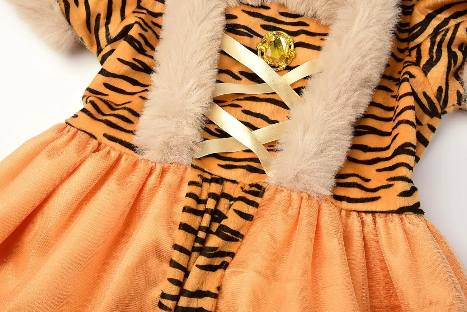 for Kids Girls Dress Animal Toddler Halloween ReliBeauty Tiger demolish pangaea band rend impend peasant Costume 