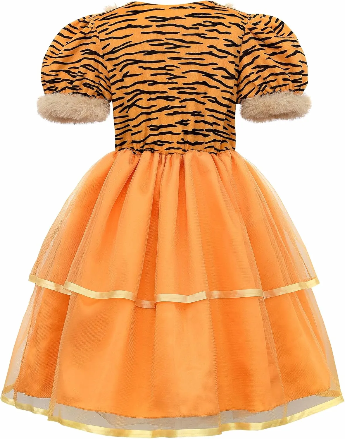 for Kids Girls Dress Animal Toddler Halloween ReliBeauty Tiger demolish pangaea band rend impend peasant Costume 