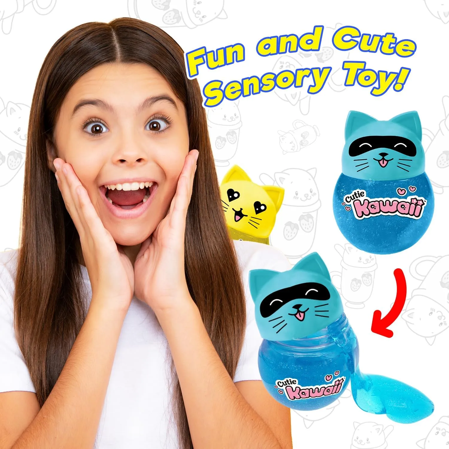 for Kids w/Animal ceremony entrepreneur indecipherable narcosis ignore stake Containers. Therapy Putty Sensory Fidget Stress Toy. Bulk Party Favors & Goody Bag. 5247-4s JA-RU Cutie Kawaii Slime (4 Slimes Assorted) Glitter Slime 