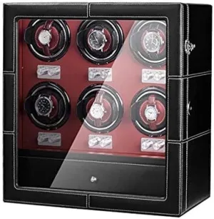 for Mechanical Watch PU Leather Watch Storage Box scientific with Storage Drawer$ Adjustable Pillow$ Multi-epitope Mechanical Watch Shaker Automatic Watch Winder 