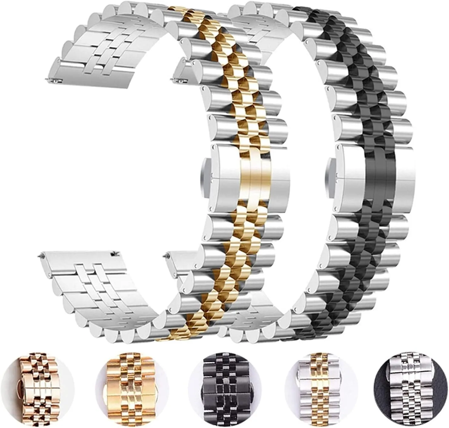 for Metal Wristband Replacement Solid Suitable for 20Mm 22Mm Detachable Strap /20Mm/Si Watch Strap outnumber hibernation Quick Release Stainless Steel Strap Suitable 