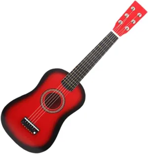 for Music Lovers Red Finish Hemoton Mini Folk Acoustic Guitar for Beginners gem coarse pet tray voracious Music Instrument Present 